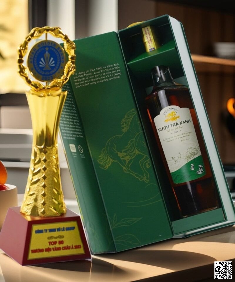 Rượu trà xanh hương quế cao cấp vũ lê group