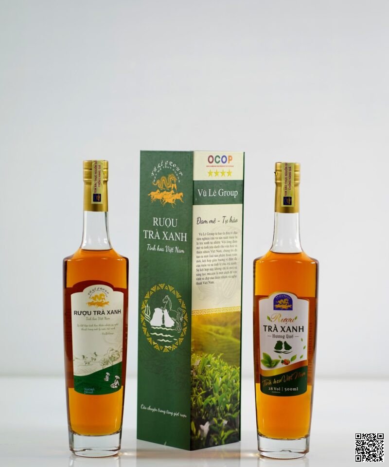 Rượu trà xanh hương quế vũ lê group cao cấp